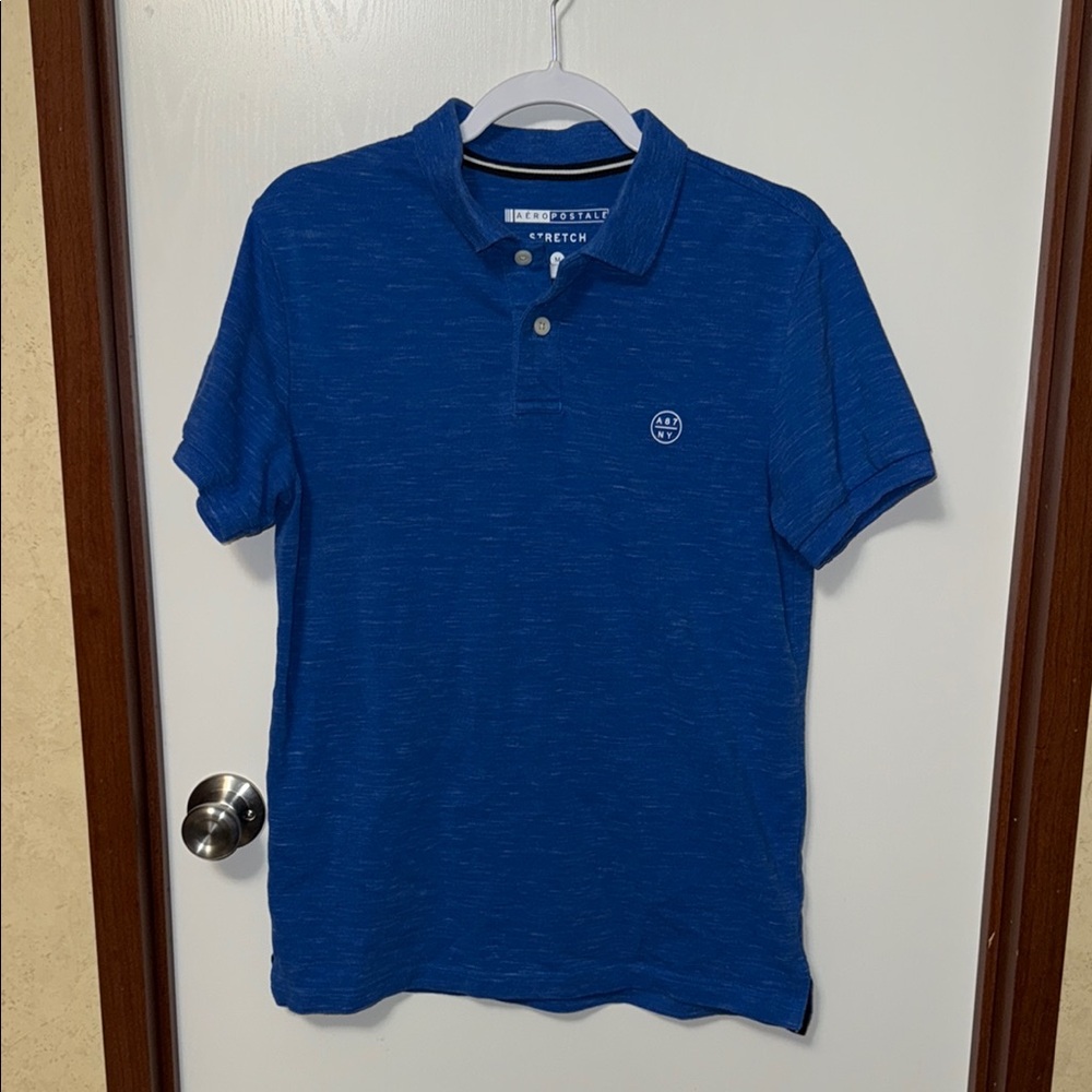 Aeropostale Blue Polo Shirt Size M